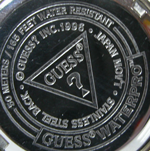 Guess-Waterpro裏蓋記載